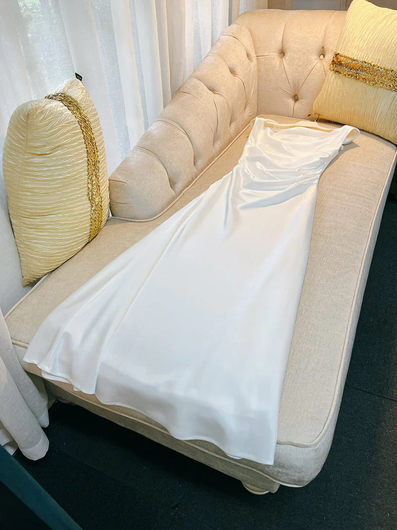 Sexy Sheath One Shoulder Pink Satin Prom Dresses Formal Summer Wedding Guest Dresses Wedding Guest Outfits  simple gentle atmospheric and unique desi Bring summer colors to enhance whiteness