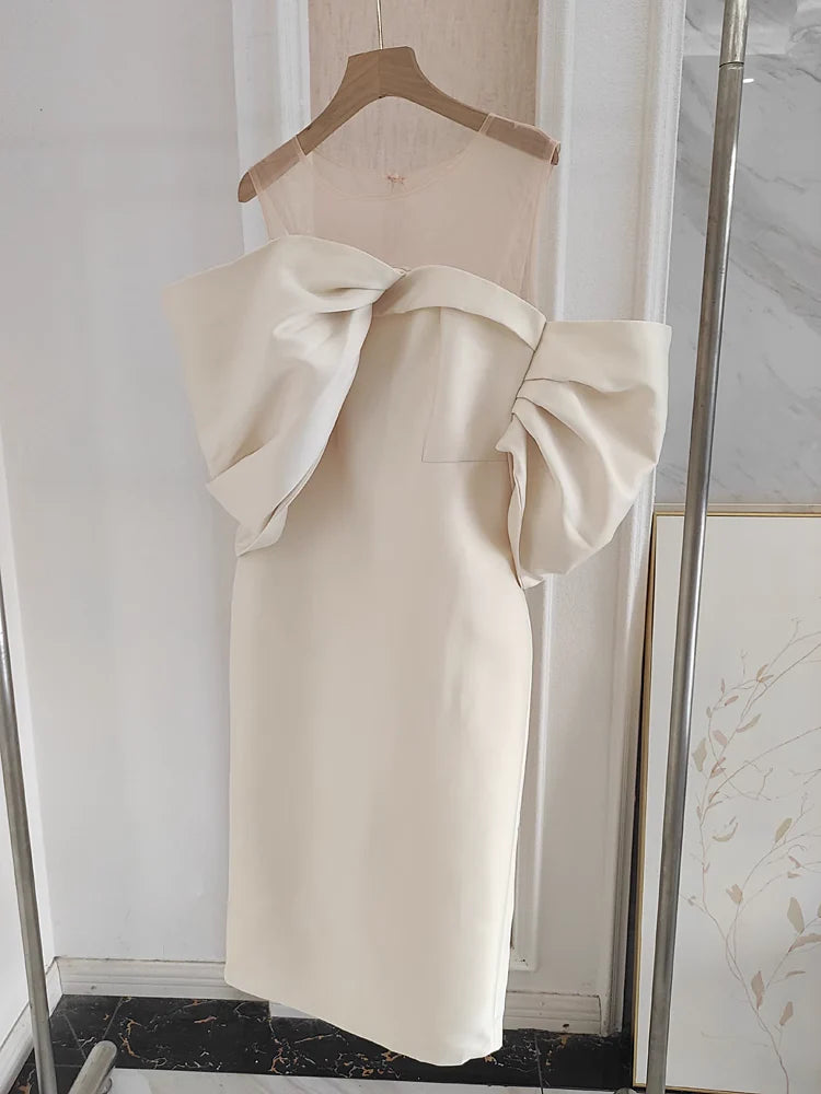 Sexy Sheath Strapless Ivory Vacation Dress Satin Women Dresses simple gentle atmospheric and unique desi Bring summer colors to enhance whiteness