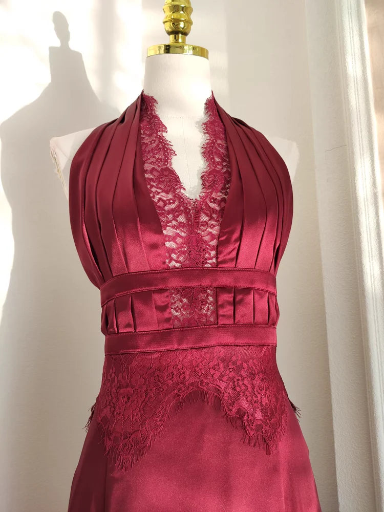 Sexy Sheath V neckline Satin Homecoming Dresses Burgundy Birthday Outfits simple gentle atmospheric and unique desi Bring summer colors to enhance whiteness