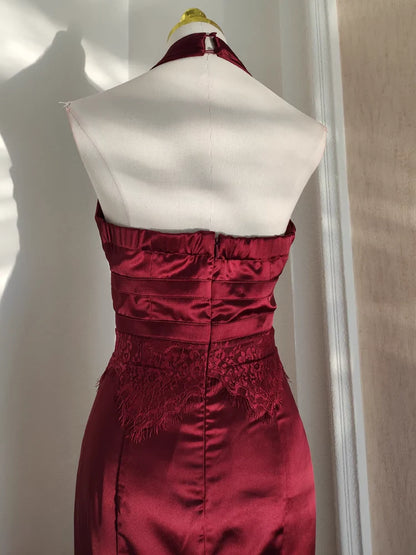 Sexy Sheath V neckline Satin Homecoming Dresses Burgundy Birthday Outfits simple gentle atmospheric and unique desi Bring summer colors to enhance whiteness