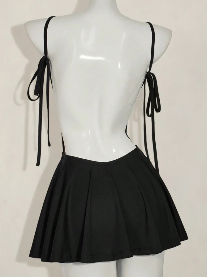 Sexy Spaghetti Straps Black Backless Cocktail Dress Short Homecoming Dress simple gentle atmospheric and unique desi Bring summer colors to enhance whiteness ﻿