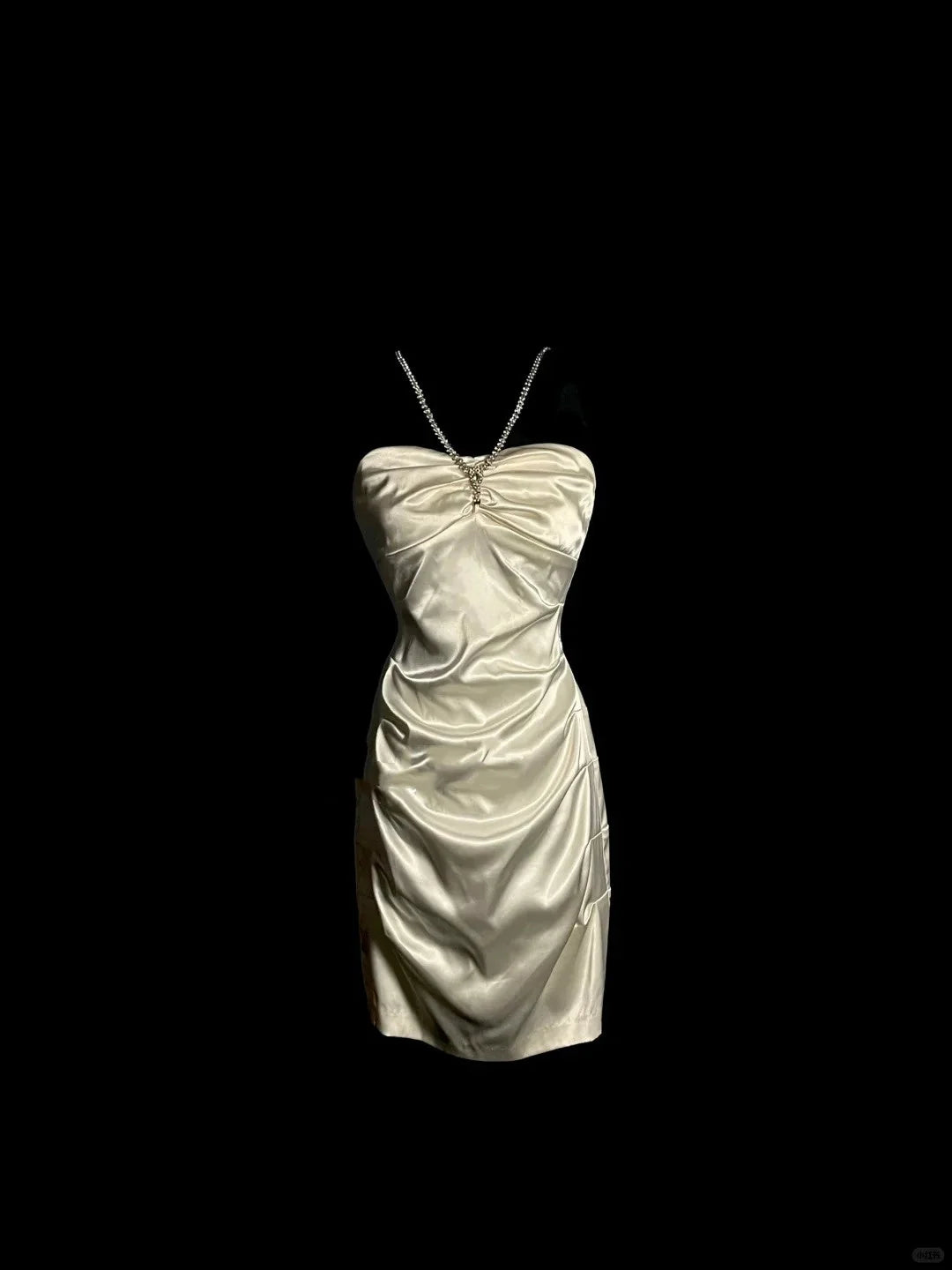 Shiny Fashion Suspender Short Satin Homecoming Dress Birthday Party Dress simple gentle atmospheric and unique desi Bring summer colors to enhance whiteness