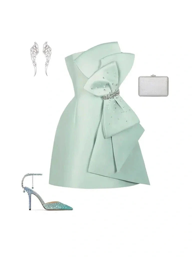 Short Homecoming Dress Prom Dress Evening Dress Party Dress simple gentle atmospheric and unique desi Bring summer colors to enhance whiteness