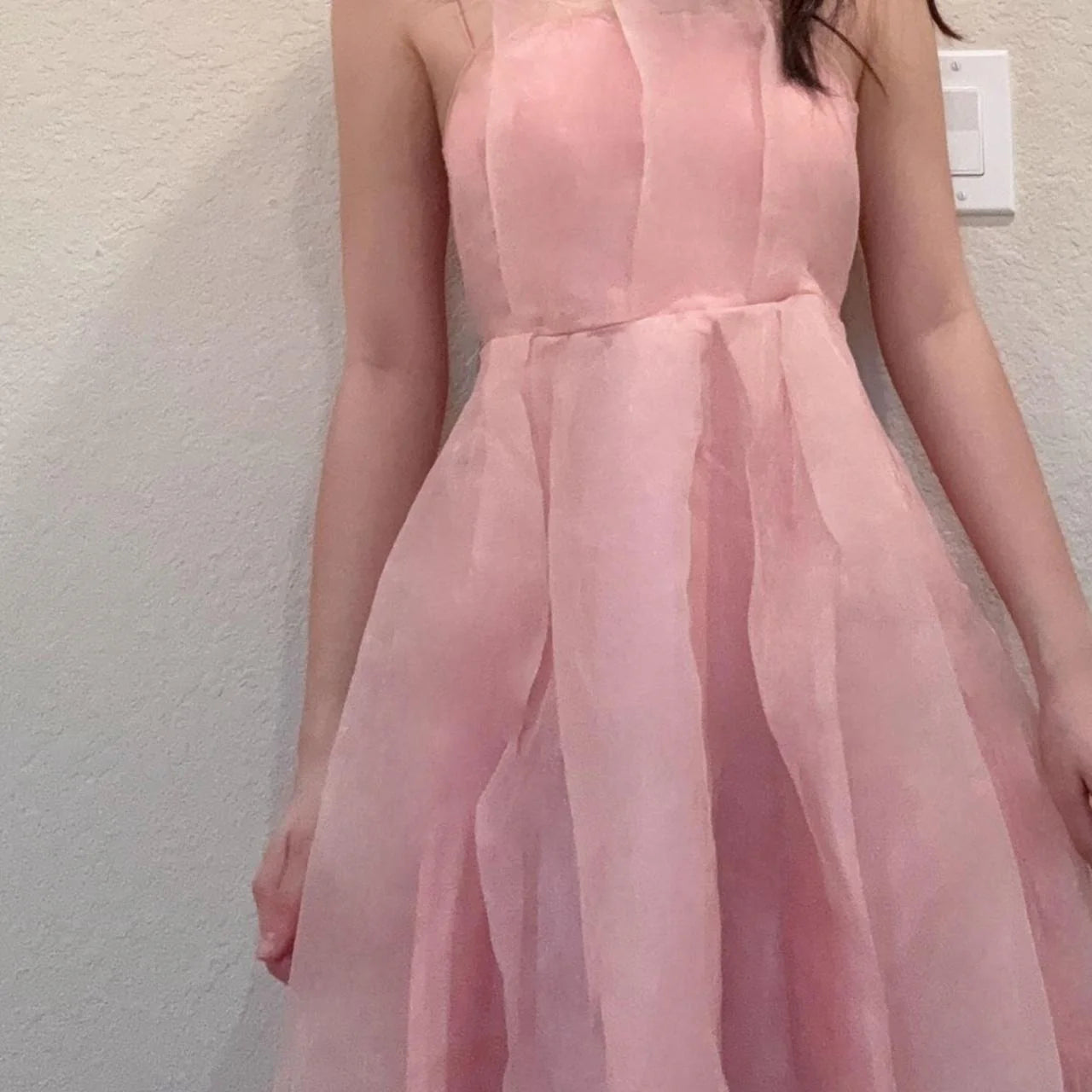 Short Spaghetti Straps Satin Tulle Homecoming Dress Prom Dress simple gentle atmospheric and unique desi Bring summer colors to enhance whiteness