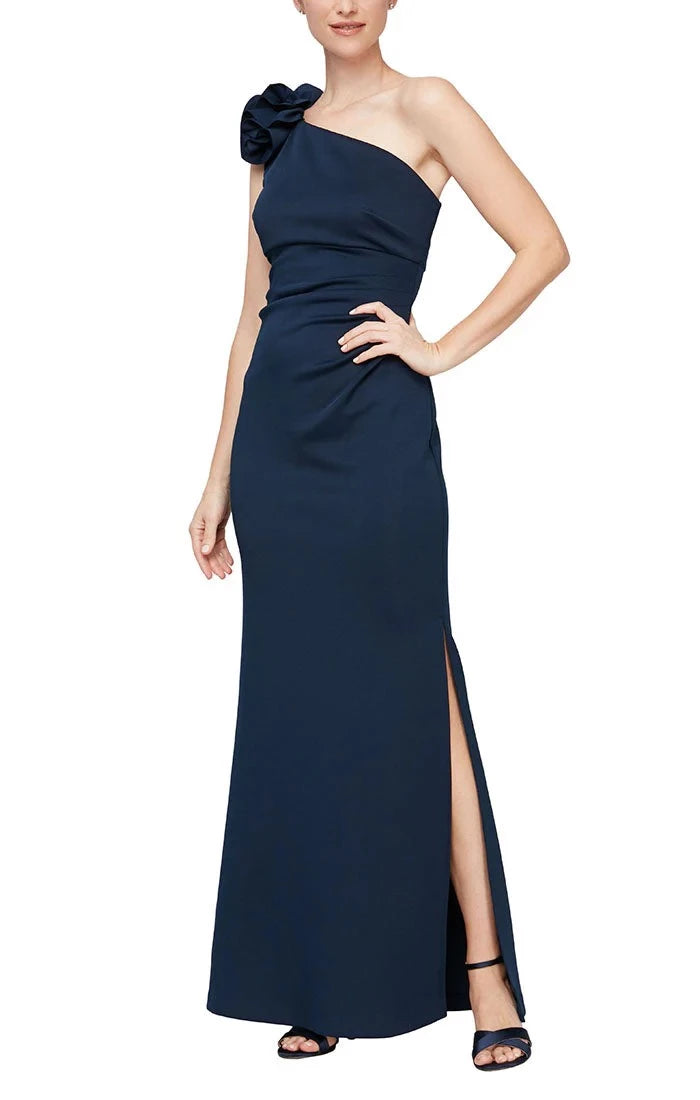 Simple Mermaid One Shoulder Sleeveless Zipper Back Floor Length Prom Dress