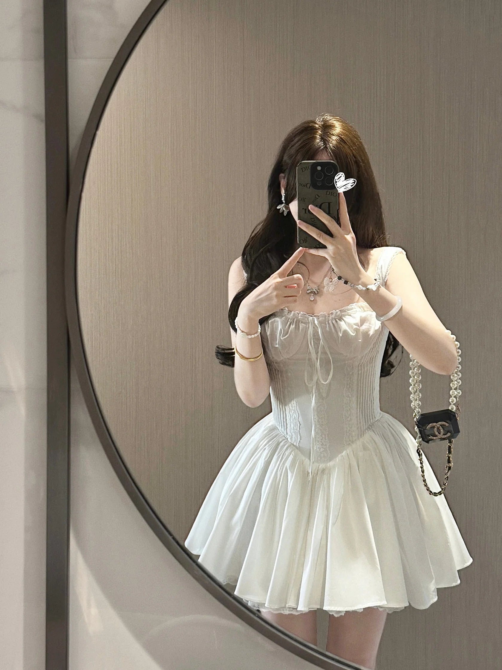 Simple A line Square Neck White Short Homecoming Dress Summer Hoco Dresses Mini Cocktail Dress