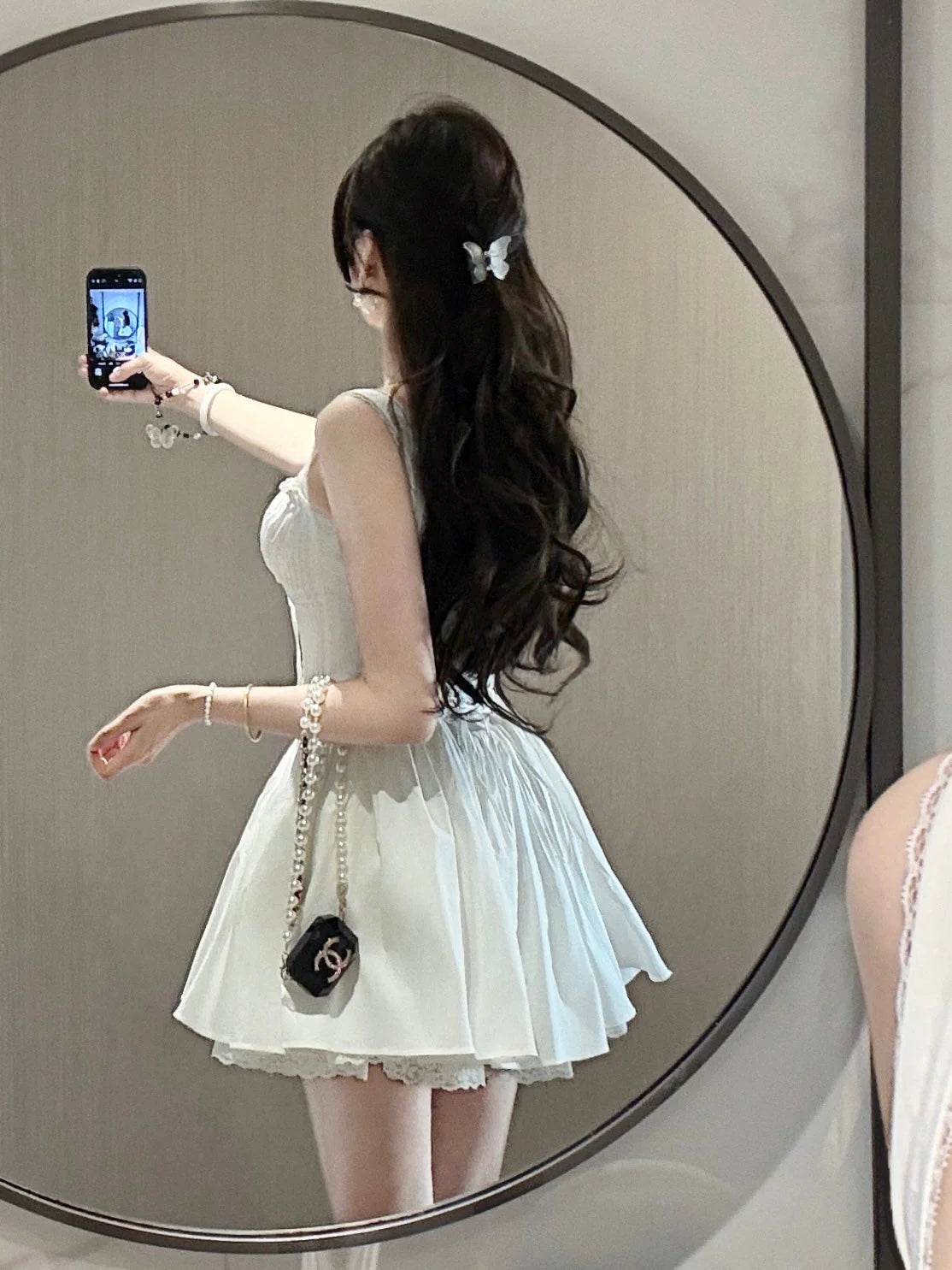 Simple A line Square Neck White Short Homecoming Dress Summer Hoco Dresses Mini Cocktail Dress