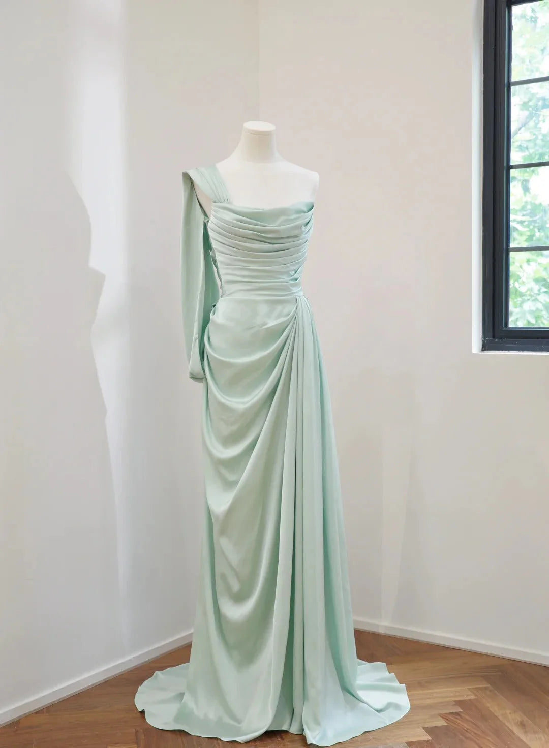Simple Fashion Long Satin Prom Dress Evening Dress Party Dress Bridesmaid Dresses simple gentle atmospheric and unique desi Bring summer colors to enhance whiteness