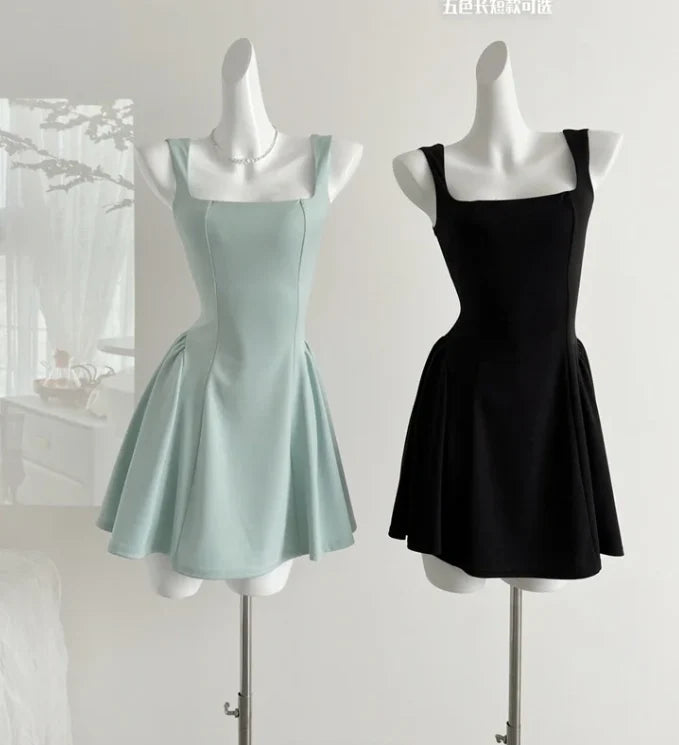 Simple White Square Neckline A Line Homecoming Dress Short Vacation Dress simple gentle atmospheric and unique desi Bring summer colors to enhance whiteness