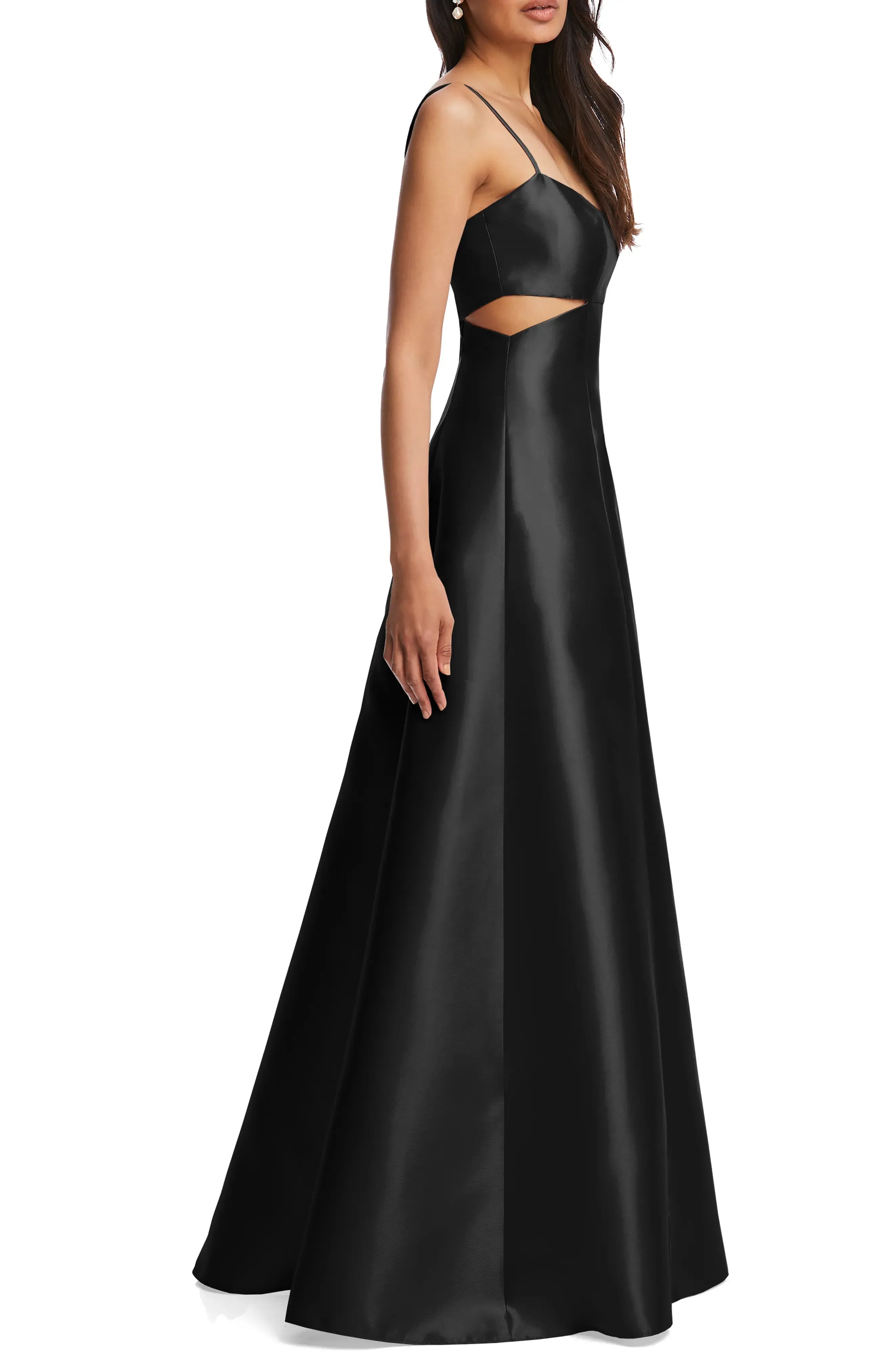 Sleek Cut Out Sweetheart Spaghetti Strap Open Back Floor Length For Sale Evening Dress