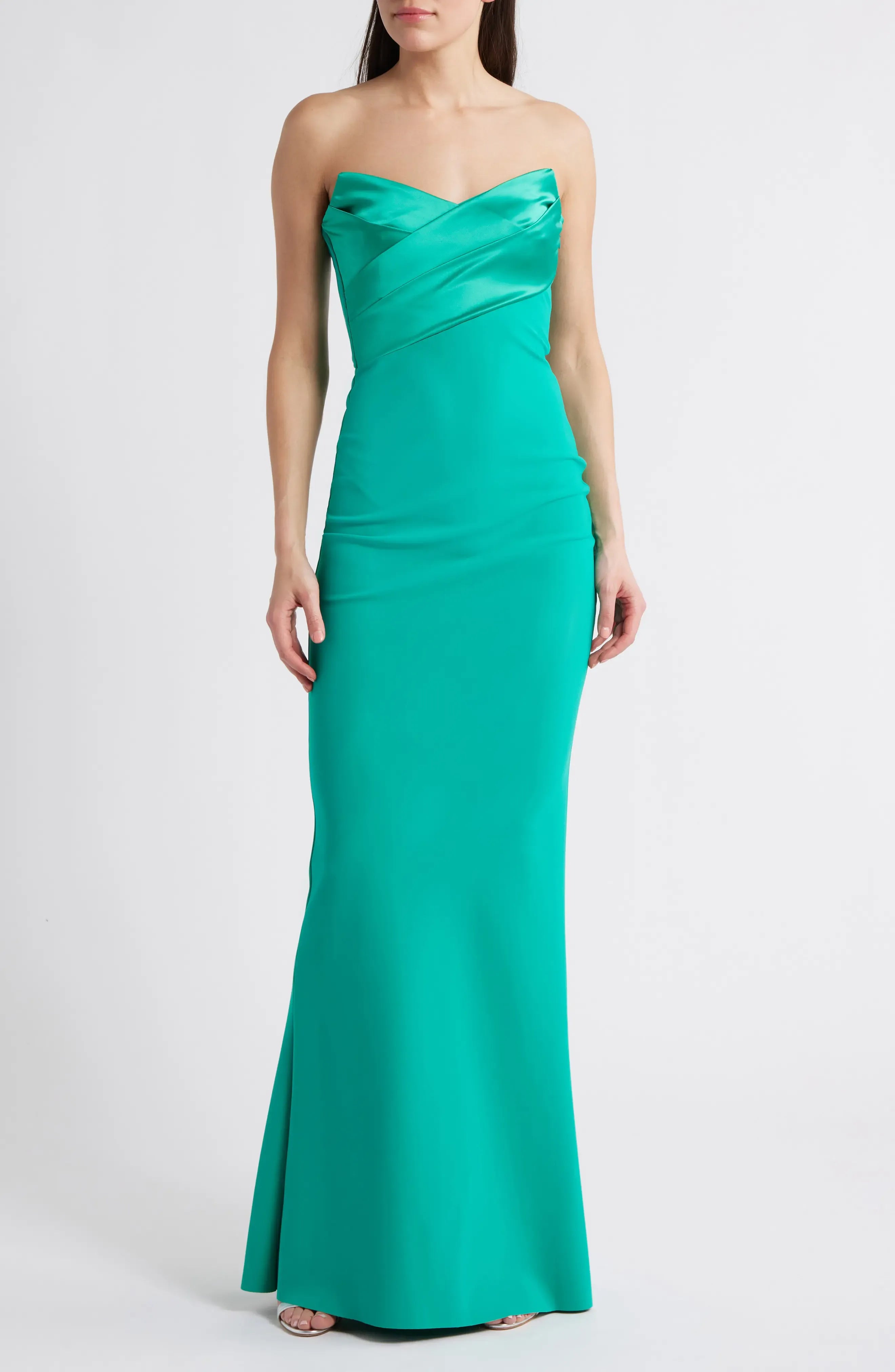 Sleek Mermaid Strapless Sleeveless Open Back Floor Length For Sale Prom Dress