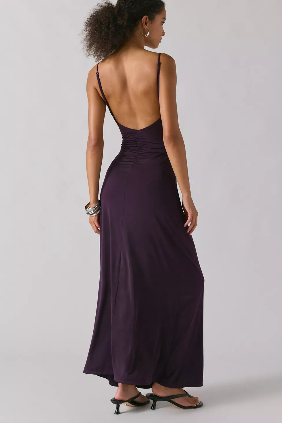 Sleek Sheath Square Neck Sleeveless Open Back Floor Length Hot Sale Prom Dress