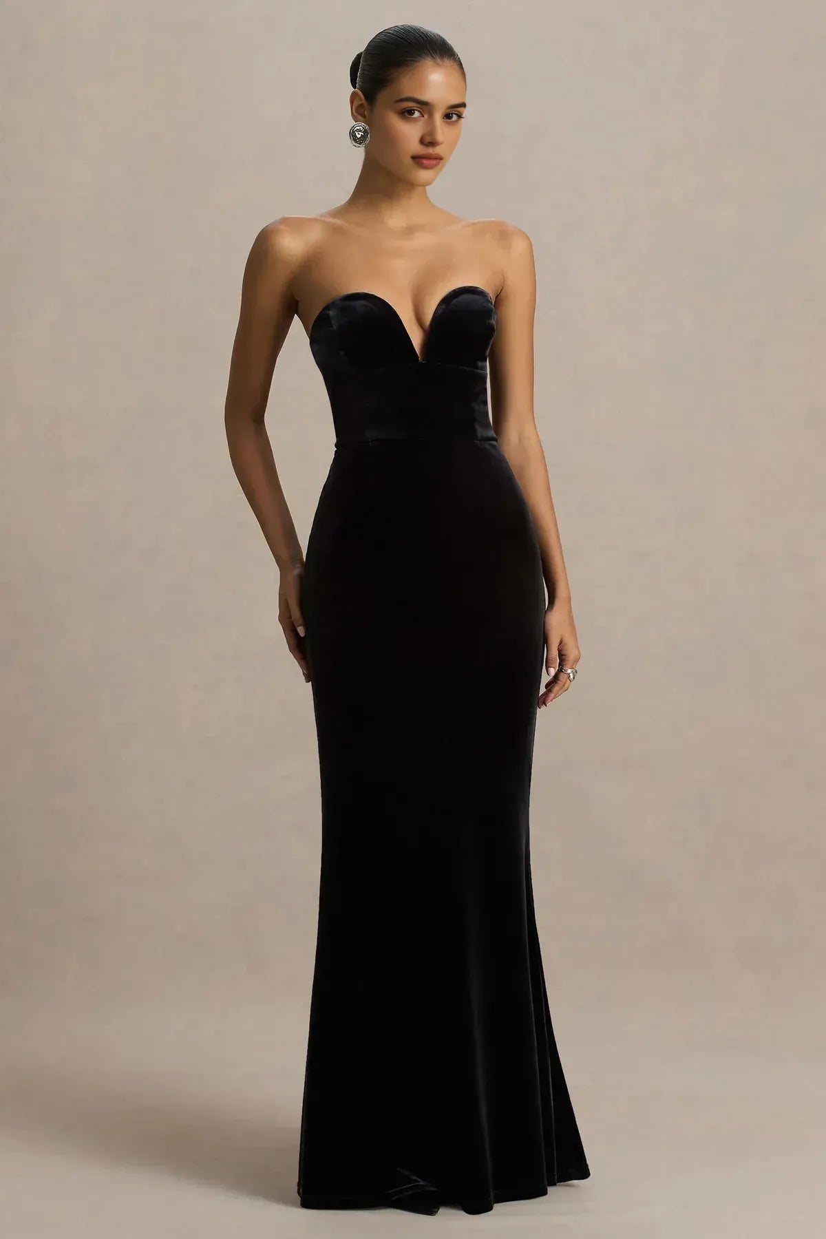 Sophisticated Mermaid Strapless Sleeveless Back Zipper Floor Length Prom Dress