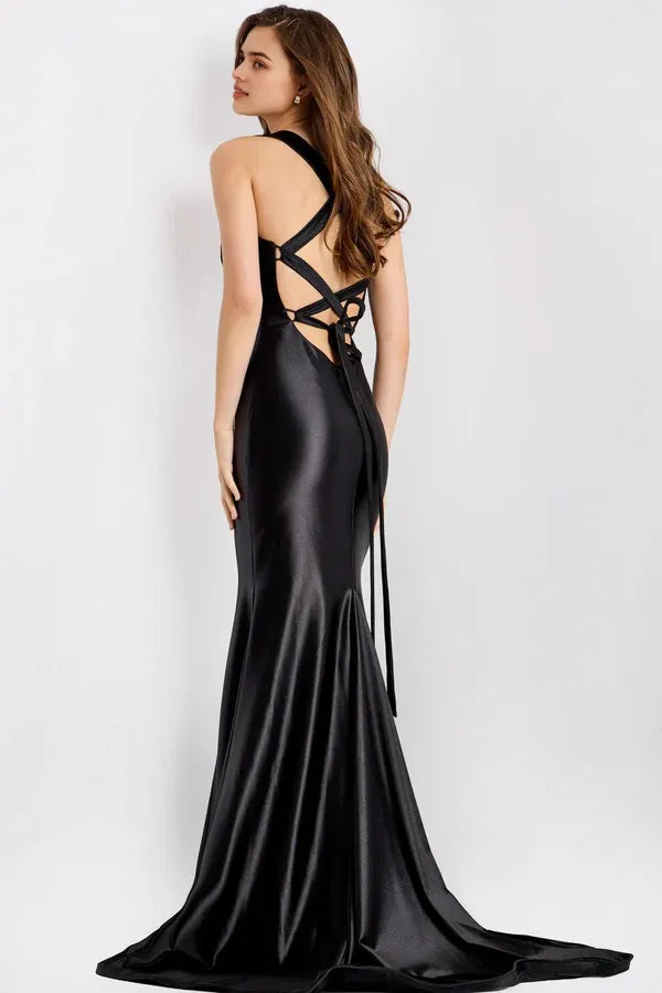 Sophisticated Mermaid Sweetheart Sleeveless Lace-Up-Back Floor-Length Prom Dress