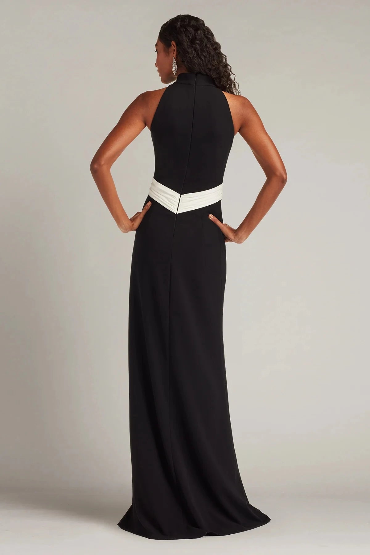 Sophisticated Sheath High-Neck Sleeveless Zipper-Back Floor-Length Prom Dress