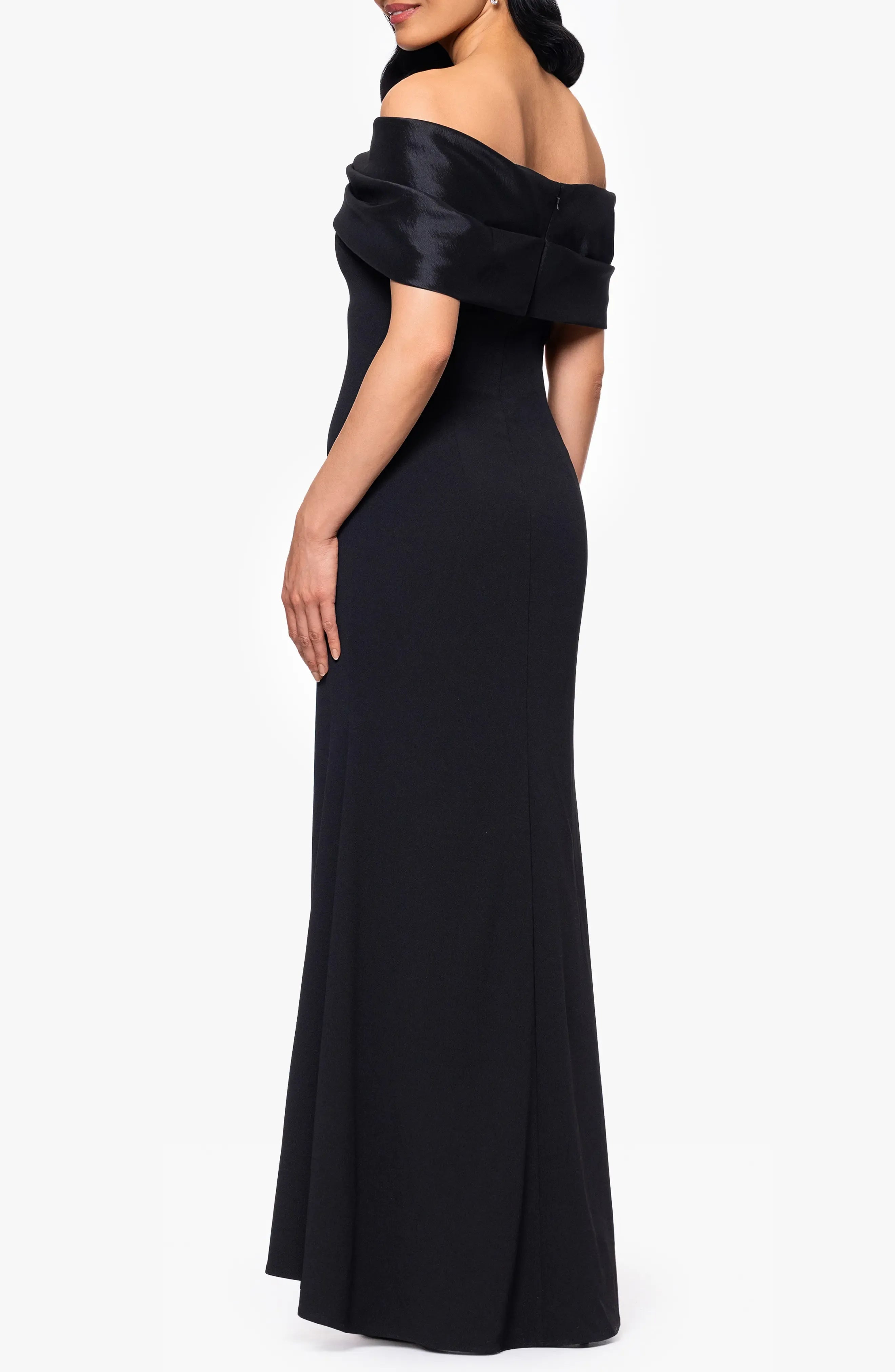 Sophisticated Trumpet Off Shoulder Twist Neck Zipper Back Maxi Hot Sale Evening Dress