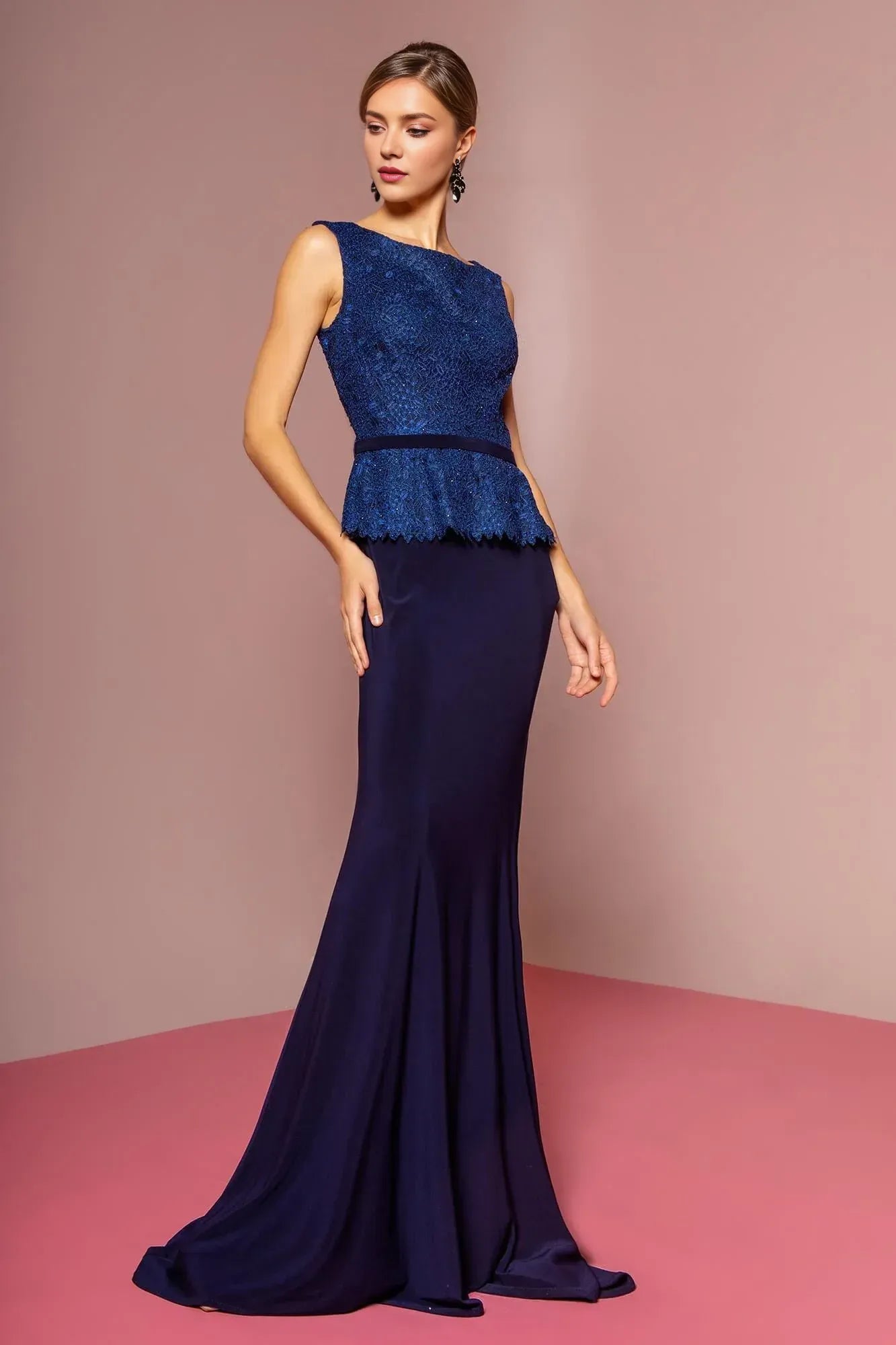 Sparkling Mermaid Bateau Sleeveless Cutout Back Train Length Prom Dress
