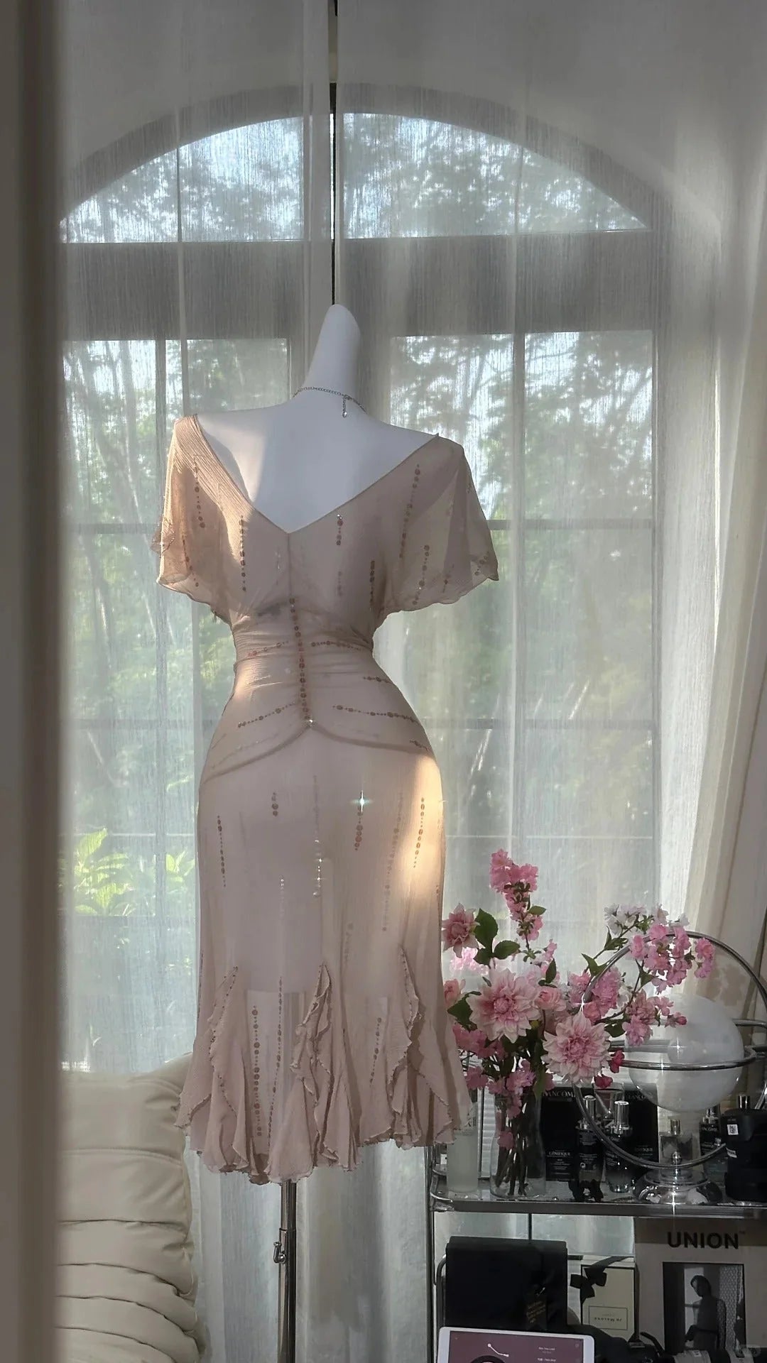 Sparkling Short Homecoming Dress Chiffon Ball Gown Evening Dress simple gentle atmospheric and unique desi Bring summer colors to enhance whiteness