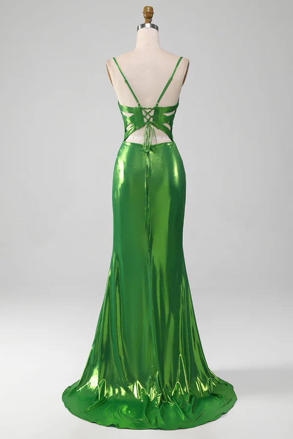 Sparkly Hot Mermaid Simple Prom Dress With Slit simple gentle atmospheric and unique desi