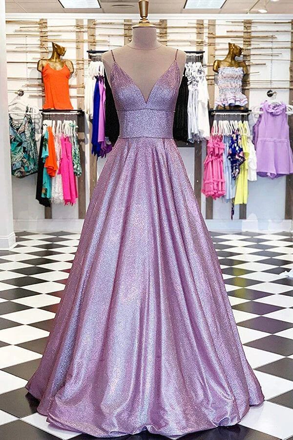 Sparkly Lavender Sequins Prom Dress Gorgeous Party Dress simple gentle atmospheric and unique desi Bring summer colors to enhance whiteness