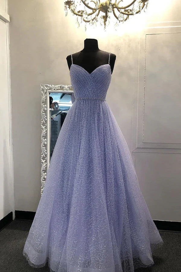 Sparkly Sweetheart Prom Dress Beading Lavender Evening Dress simple gentle atmospheric and unique desi Bring summer colors to enhance whiteness