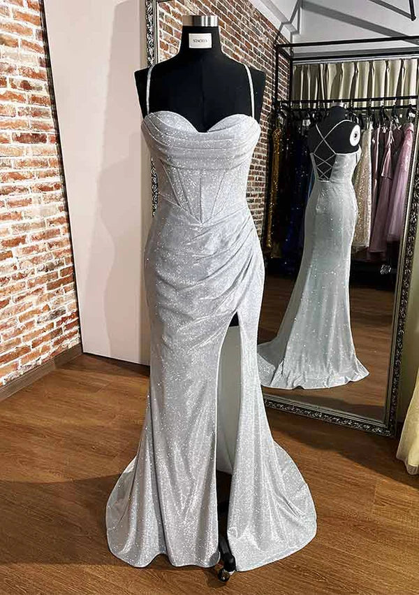 Sparkly Trumpet/Mermaid Sweetheart Prom Dress/Evening Dress With Split Simple gentle atmospheric and unique design