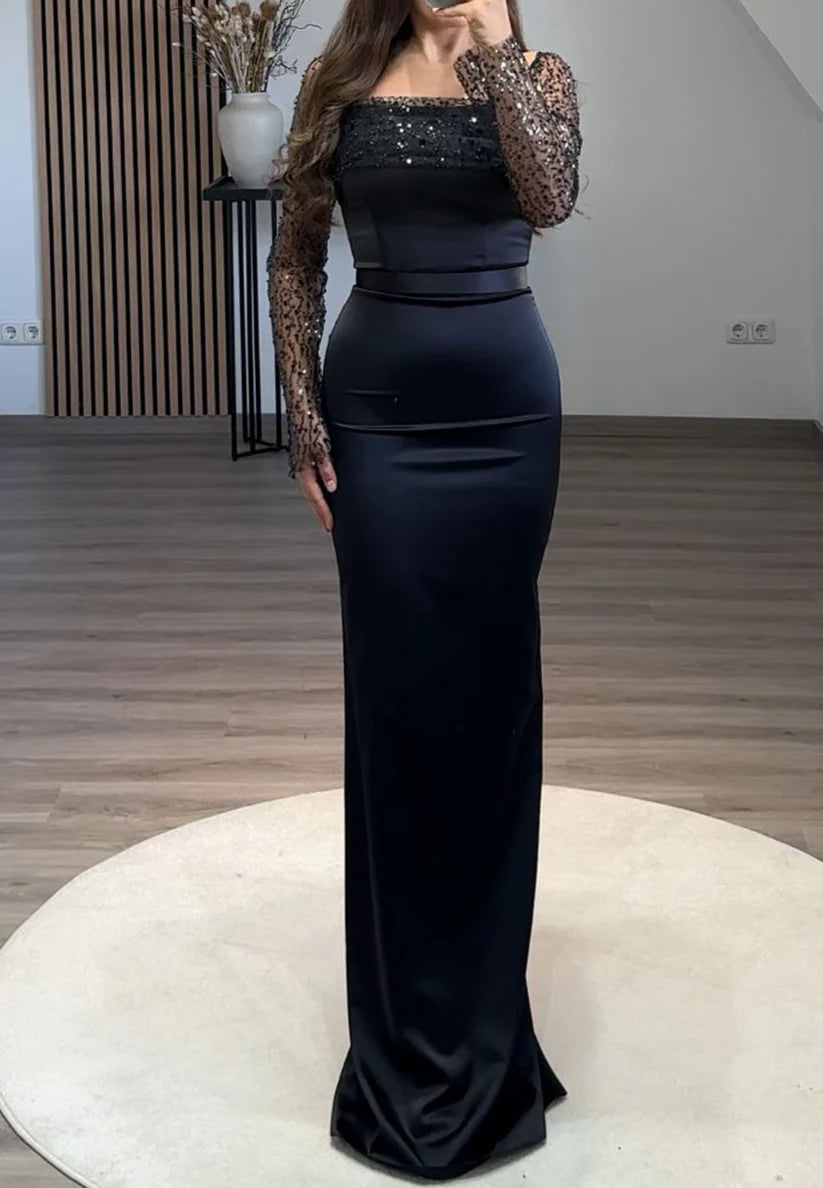 Square Long Sleeves Sleek Sheath Detatchable Train Formal Dress simple gentle atmospheric and unique desi Bring summer colors to enhance whiteness