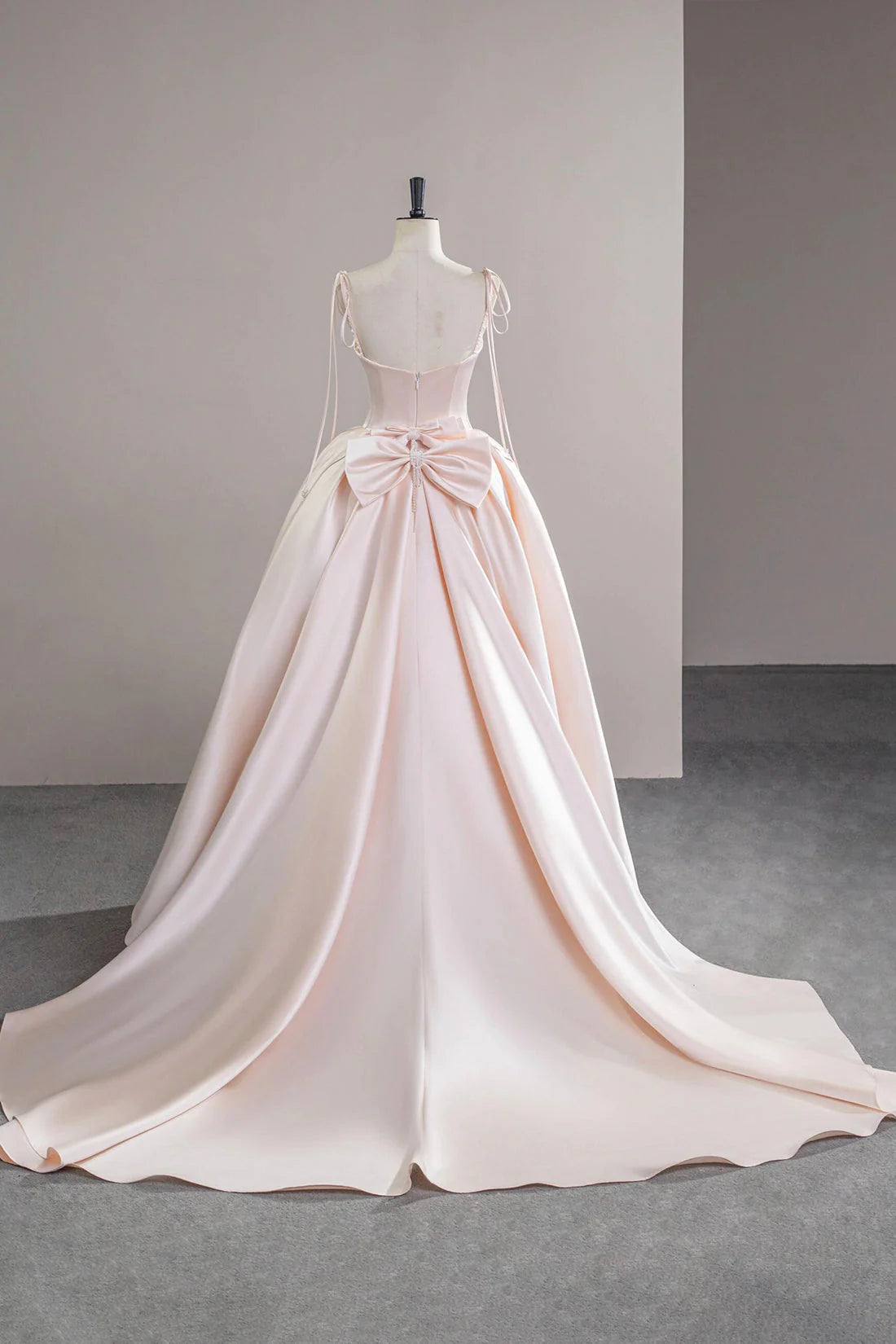 Strap Satin Long Prom Dress Beautiful A-Line Evening Party Dress simple gentle atmospheric and unique desi Brin