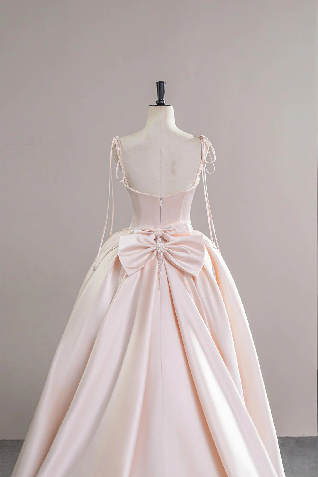 Strap Satin Long Prom Dress Beautiful A-Line Evening Party Dress simple gentle atmospheric and unique desi Brin