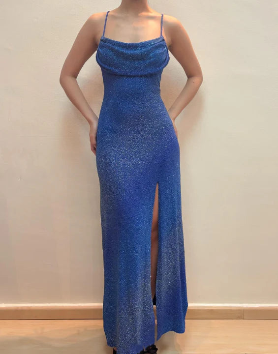 Strap pleated A-line sleeveless long Homecoming Dresses