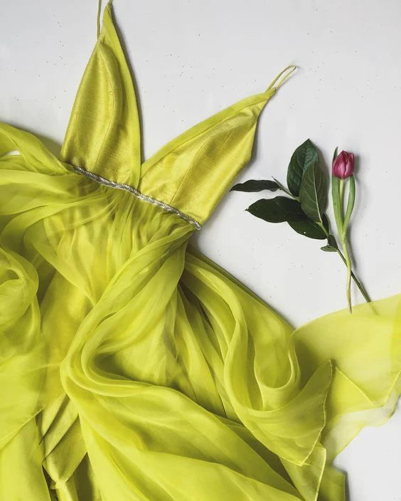 Straps Long Prom Dresses Party Dresses  simple gentle atmospheric and unique desi Bring summer colors to enhance whiteness