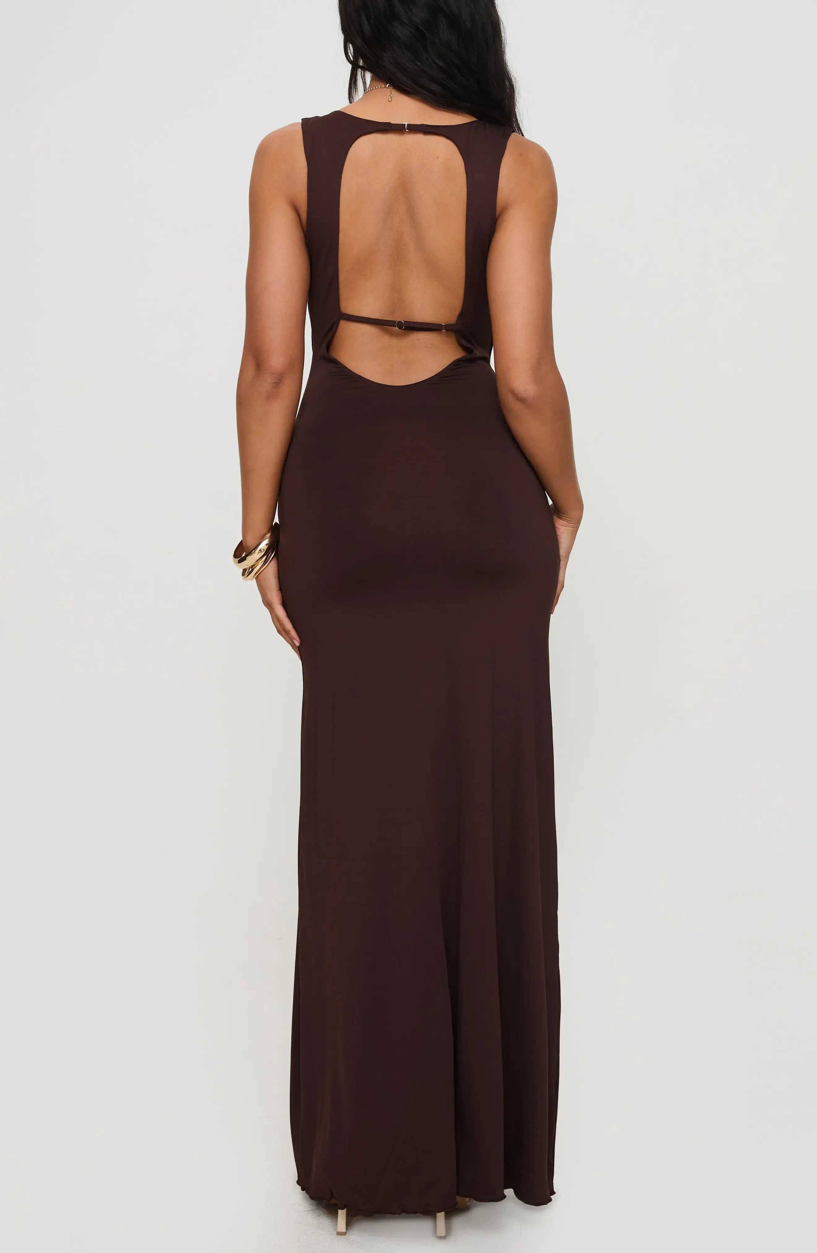 Sultry Ruched Mermaid Deep V Neck Sleeveless Cut Out Back Floor Length For Sale Prom Dress