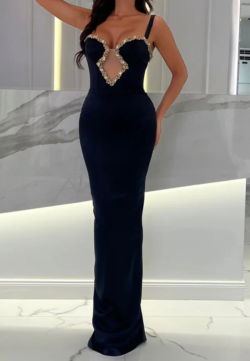 Sweetheart Beaded Straps Ruched Eveninng Dress Mermaid Prom Dress simple gentle atmospheric and unique desi Bring summer colors to enhance whiteness