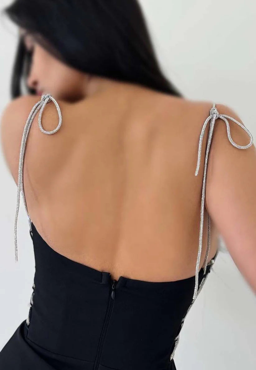 Sweetheart Spaghetti Straps Bodycon Midi Dress Sheath Formal Dress simple gentle atmospheric and unique desi Bring summer colors to enhance whiteness