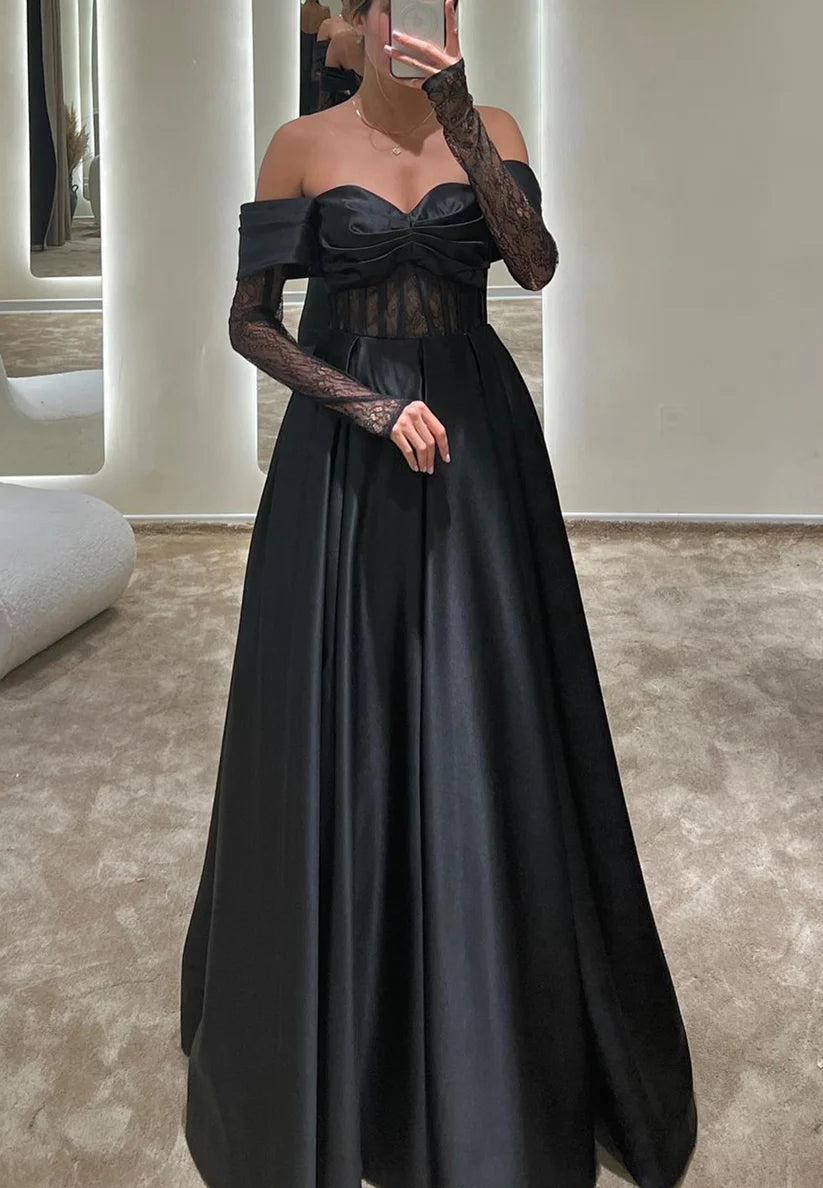 Sweetheart Strapless Appliques Pleated A-Line Prom Dress simple gentle atmospheric and unique desi Bring summer colors to enhance whiteness