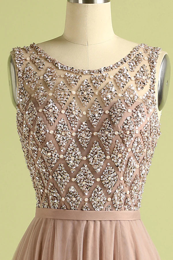 Tulle Beading Prom Dress Simple gentle atmospheric and unique design