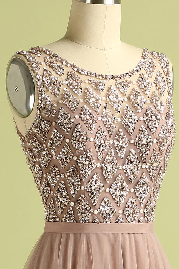 Tulle Beading Prom Dress Simple gentle atmospheric and unique design