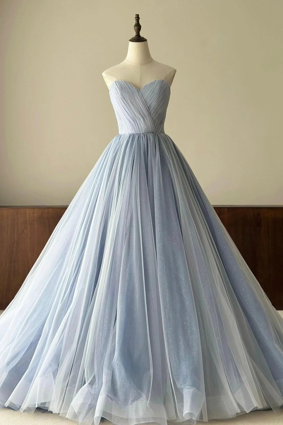 Tulle Floor Length Prom Dress  A-Line Strapless Evening Party Dress simple gentle atmospheric and unique desi Bring summer