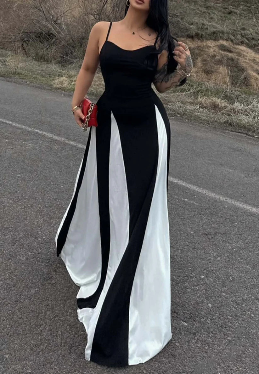 V-Neck Spaghetti Straps Pleated A-Line Simple Semi Formal Dress simple gentle atmospheric and unique desi Bring summer colors to enhance whiteness