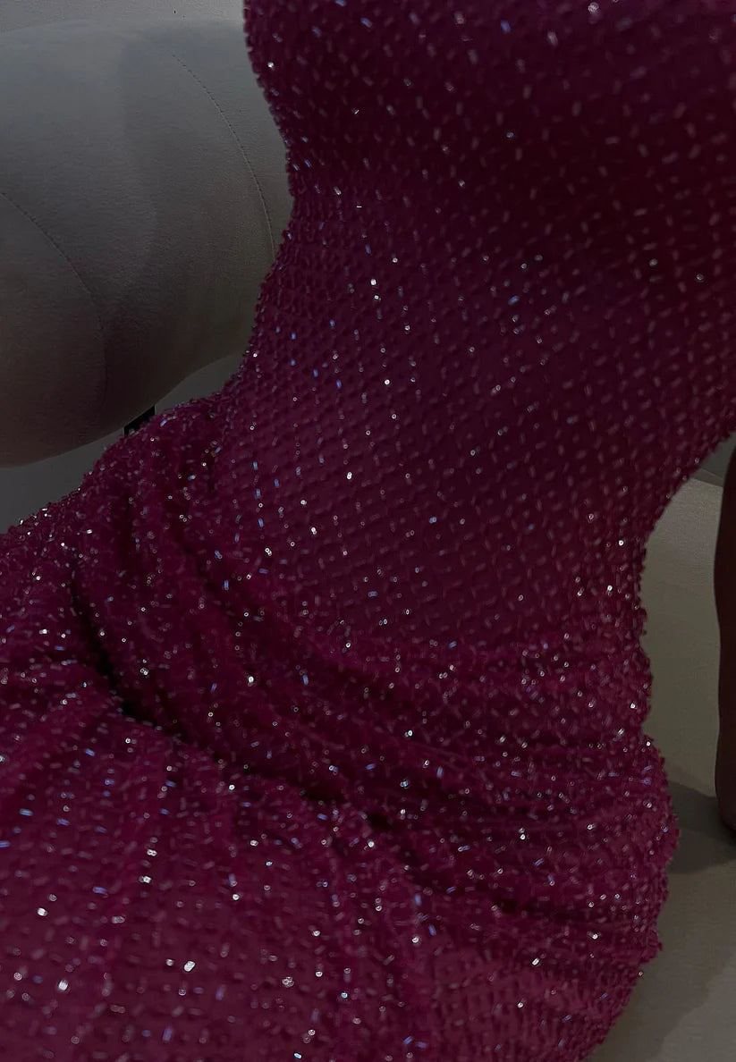 V-Neck Strapless Ruched Side Slit Sheath Prom Dress simple gentle atmospheric and unique desi Bring summer colors to enhance whiteness