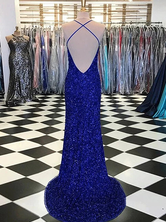 Velvet Sequins V-neck Sleeveless Sweep Brush Train Dresses simple gentle atmospheric and unique desi Bring summer colors to enhance whiteness
