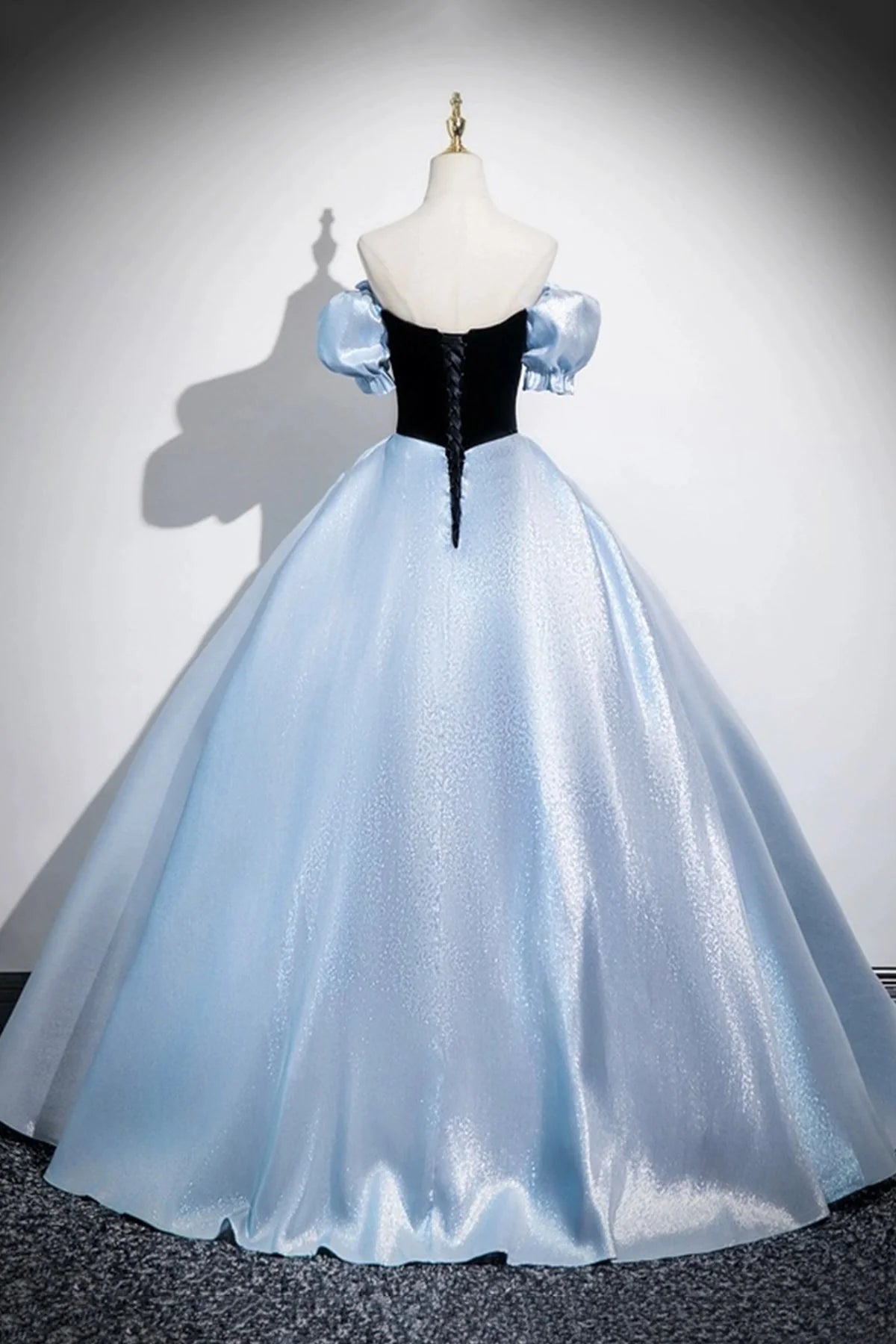 Velvet and Satin Long Prom Dress A-Line Off the Shoulder Evening Dress simple gentle atmospheric and unique desi Brin