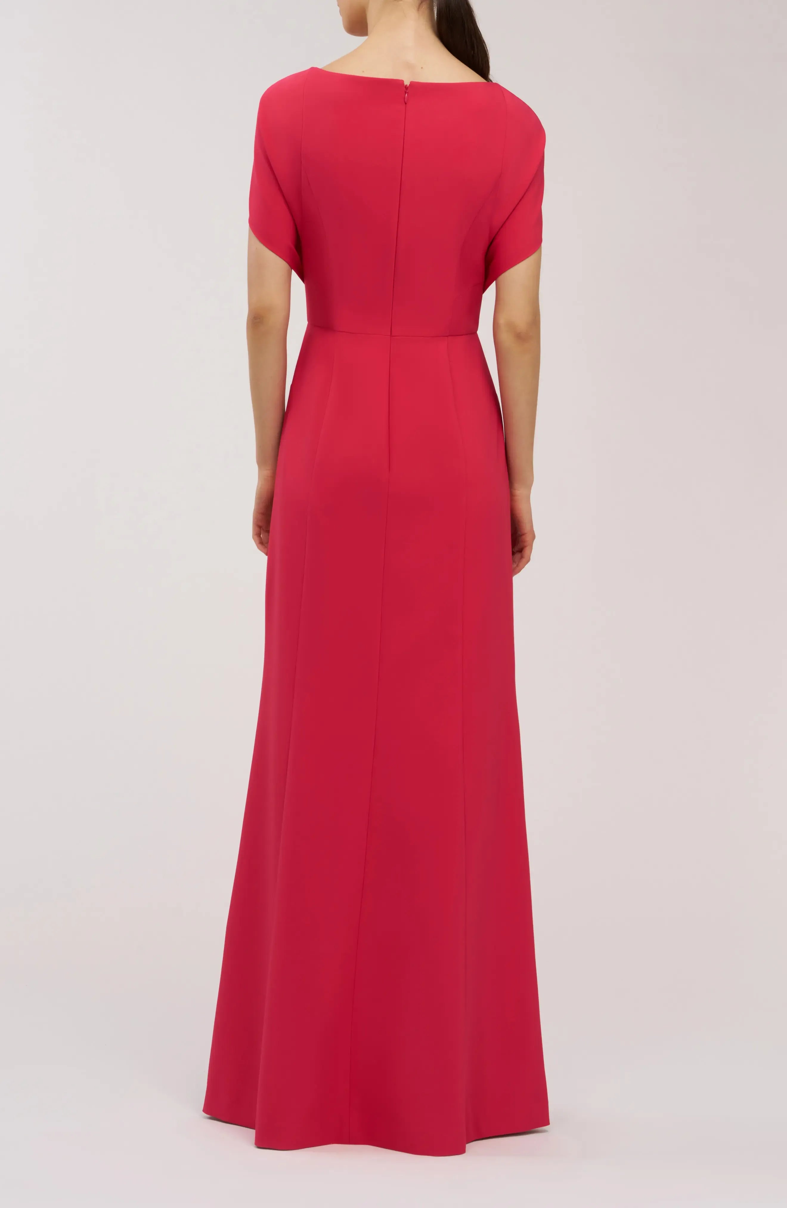 Vibrant Mermaid Boat Neck Cape Sleeve Zipper Back Floor Length For Sale Evening Dress