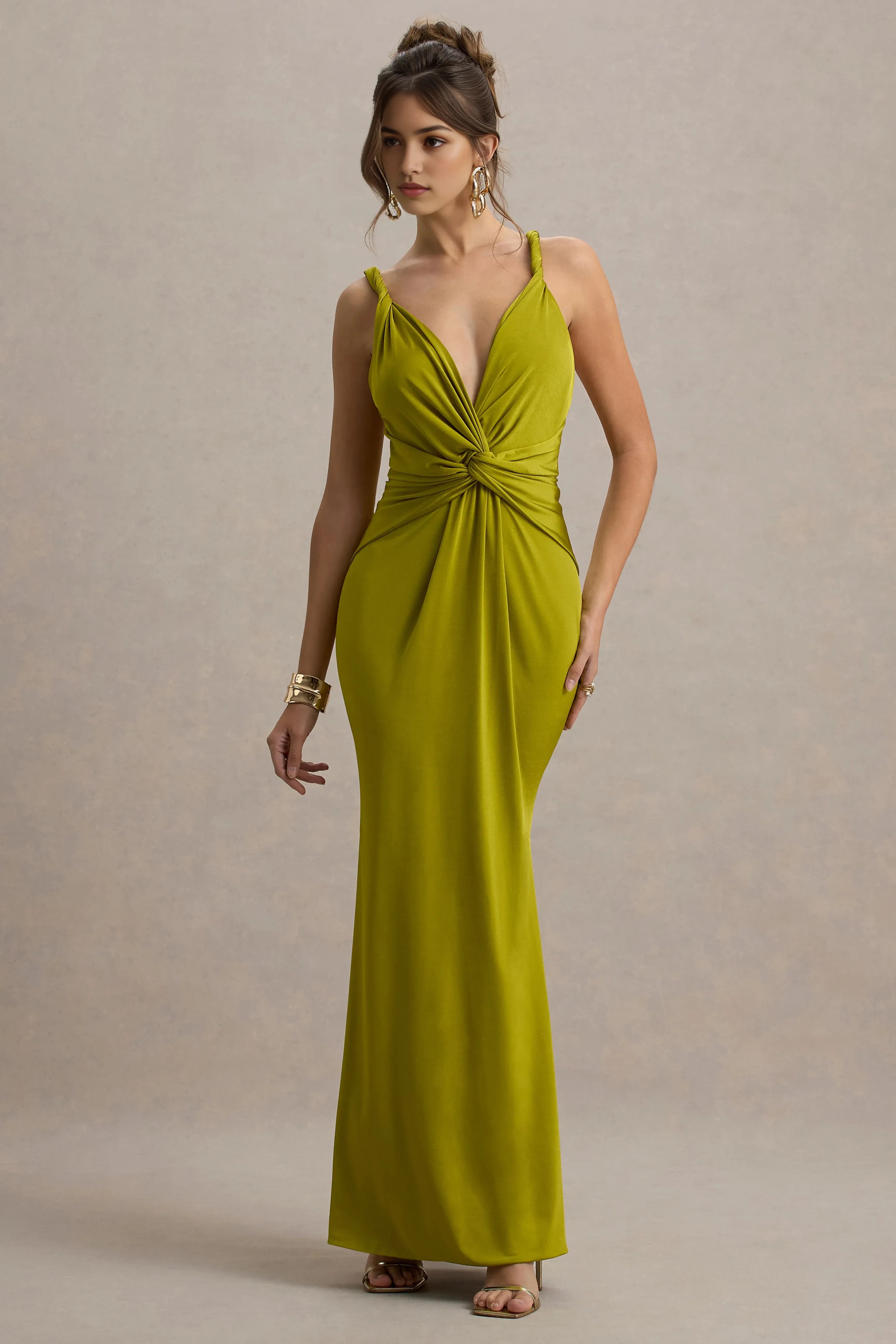 Vibrant Mermaid Plunging Neck Sleeveless Crisscross Back Floor Length For Sale Evening Dress