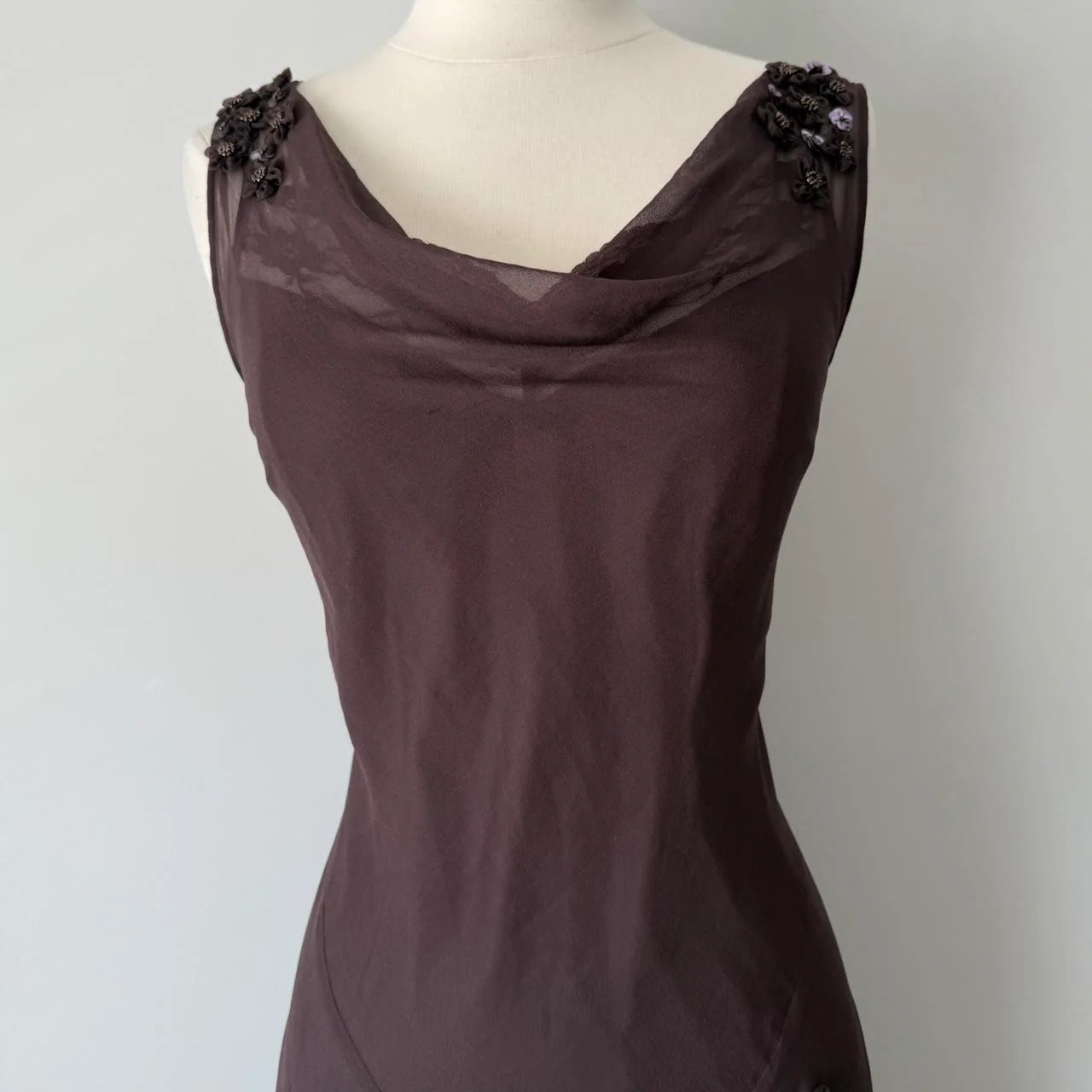 Vintage Gorgeous Elegant Exquisite Floral Beading Long Chiffon Homecoming Dress simple gentle atmospheric and unique desi Bring summer colors to enhance whiteness