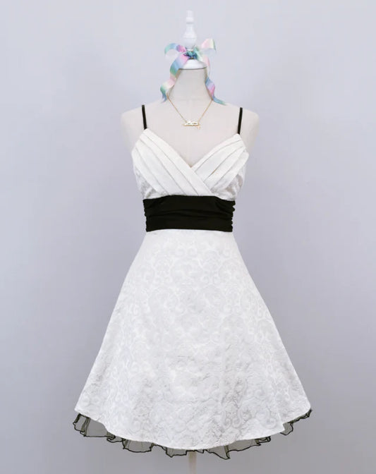 Vintage Lace Short Chiffon Pleated Homecoming Dress simple gentle atmospheric and unique desi Bring summer colors to enhance whiteness