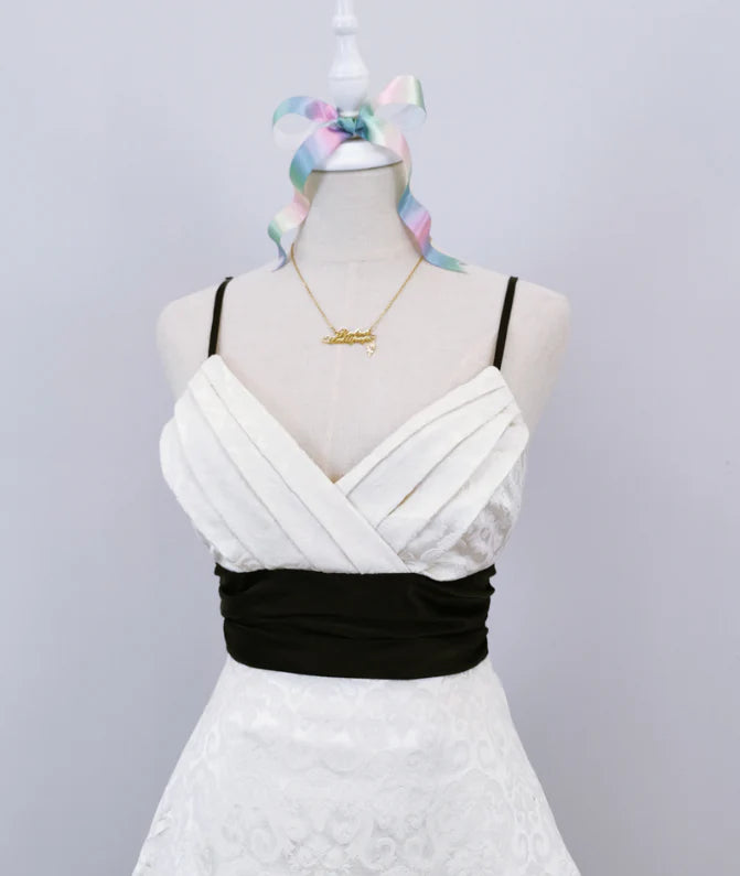 Vintage Lace Short Chiffon Pleated Homecoming Dress simple gentle atmospheric and unique desi Bring summer colors to enhance whiteness