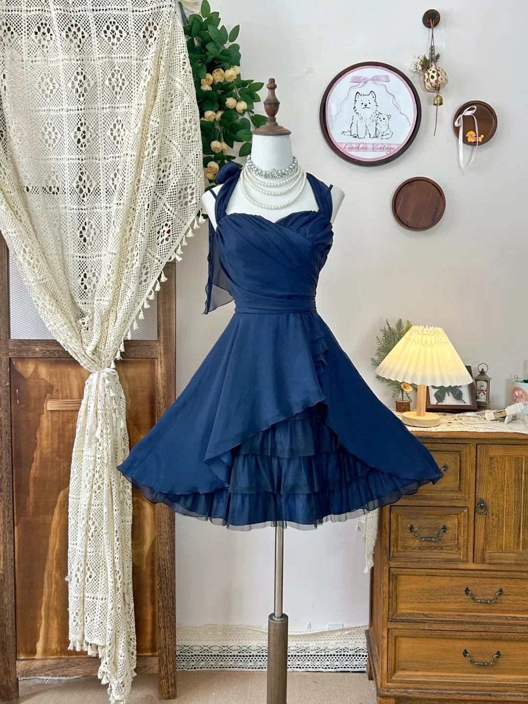 Vintage Short Party Dress Cocktail Dresses Homecoming Dress simple gentle atmospheric and unique desi Brin