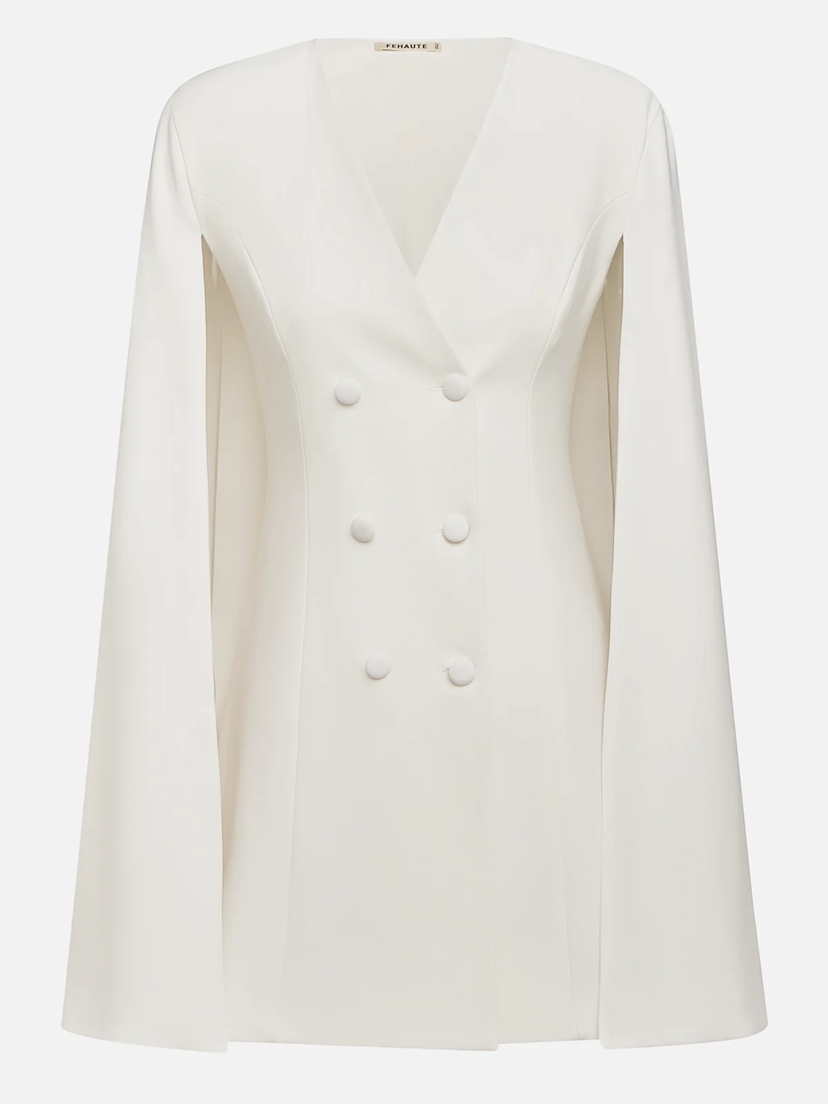 White Buckle Blazer V Neck Sleeveless A-Line Mini Homecoming Dress simple gentle atmospheric and unique desi Bring summer colors to enhance whiteness