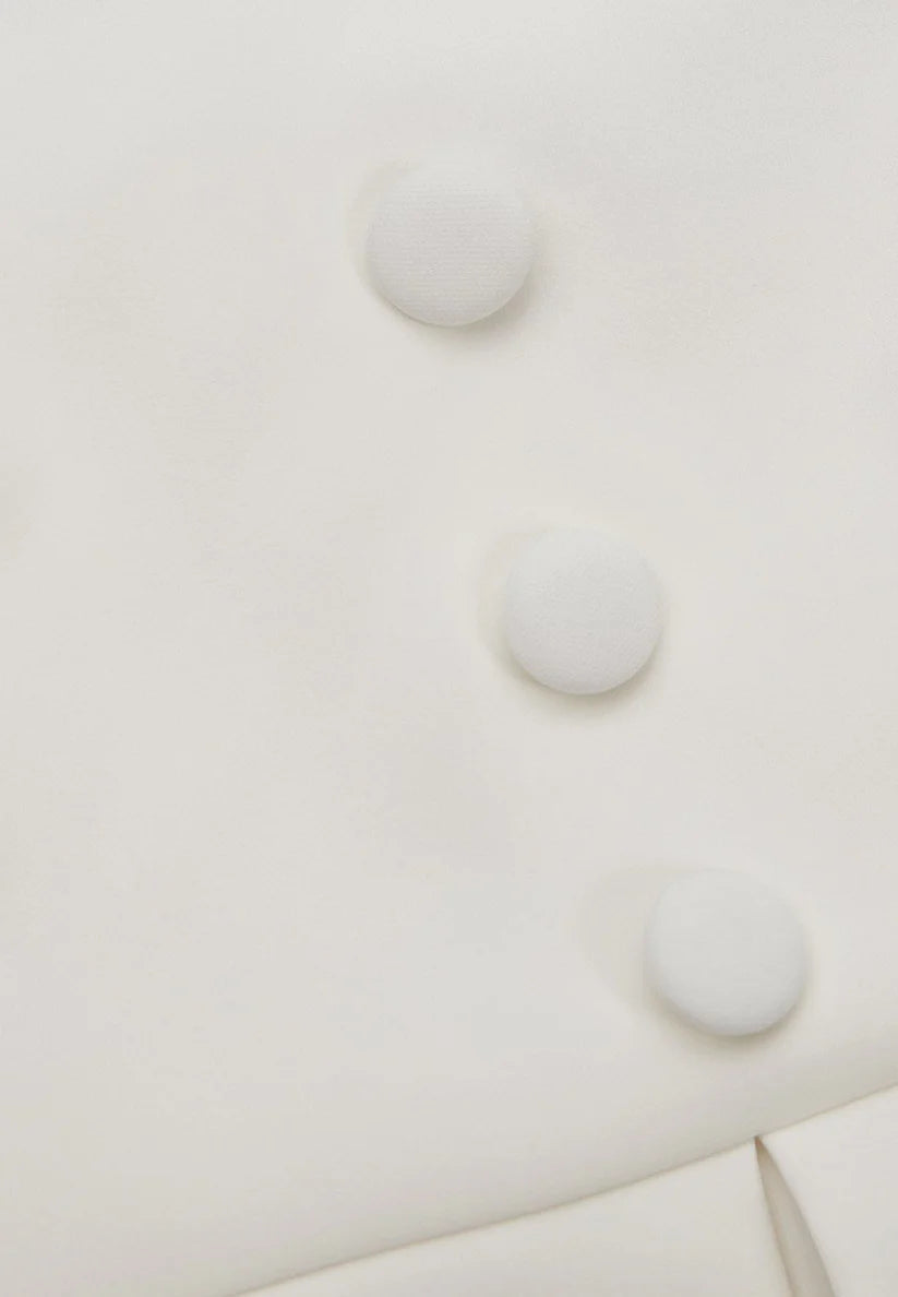 White Buckle Strapless Sleeveless Two-Piece Set simple gentle atmospheric and unique desi Bring summer colors to enhance whiteness